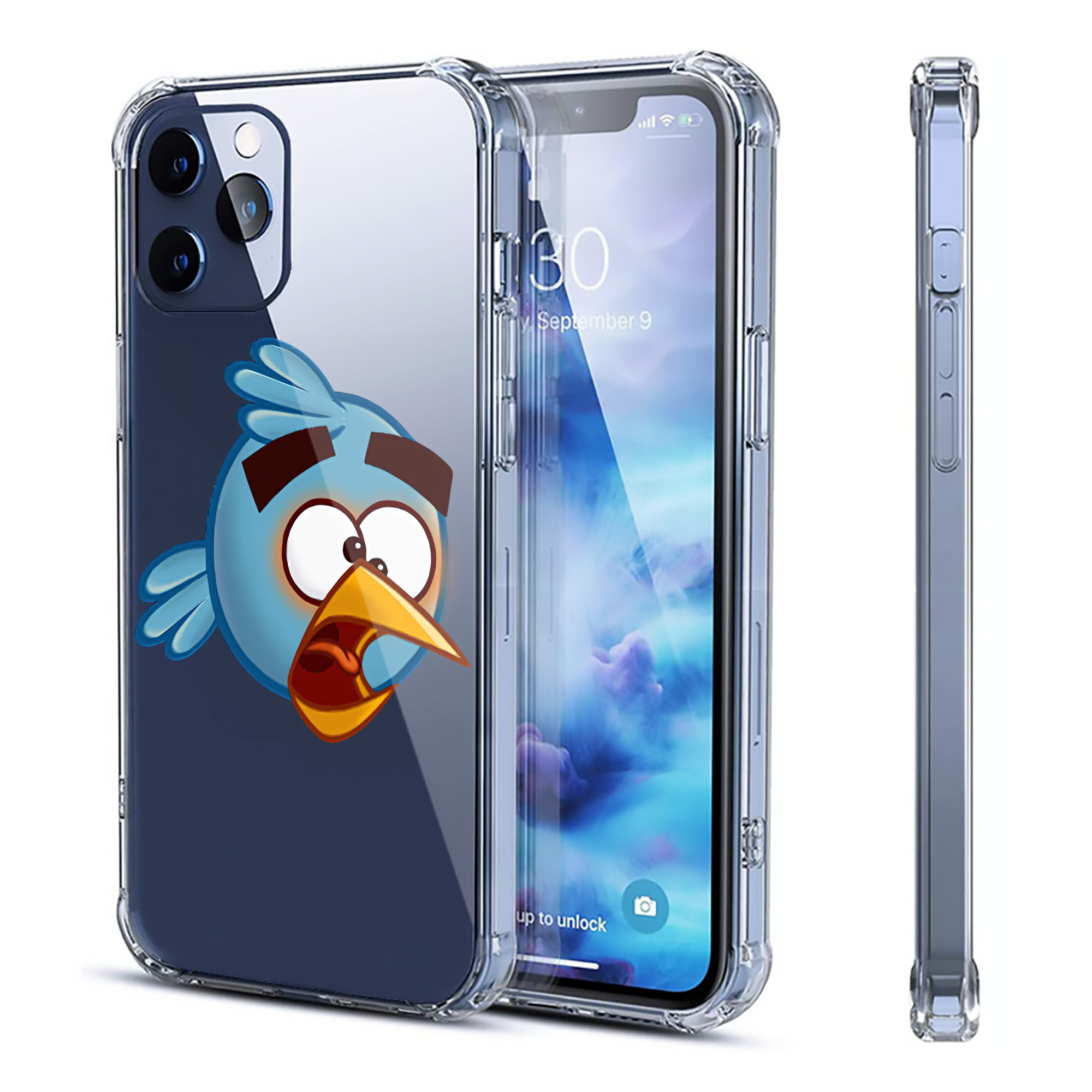 （画像用） Angry Birds アングリーバード 【iPhone 12シリーズ対応】透明スマホケース（クリアソフトケース）
